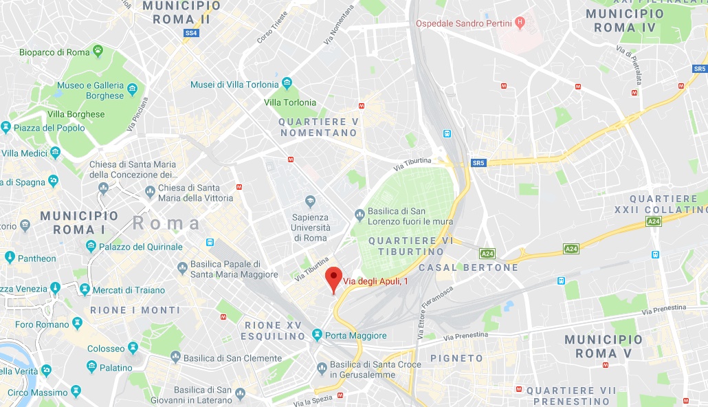 Mappa della sede dell'archivio con link a Google Maps